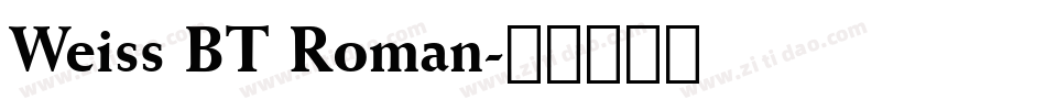 Weiss BT Roman字体转换
